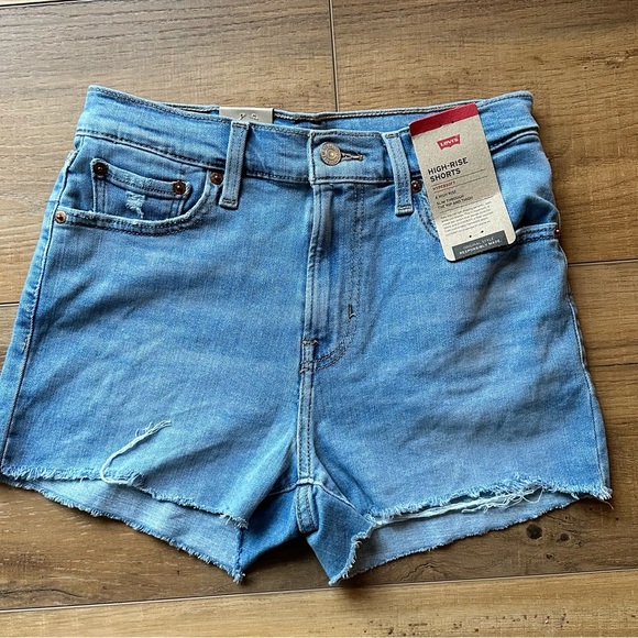 Levi's Pants - Levi’s Shorts 26 2 Denim Jean High Rise Waist Raw Hem Womens Light Wash Boho NWT